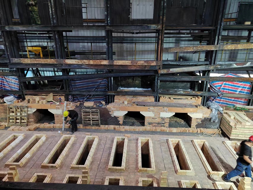 煅燒爐施工現(xiàn)場(chǎng)